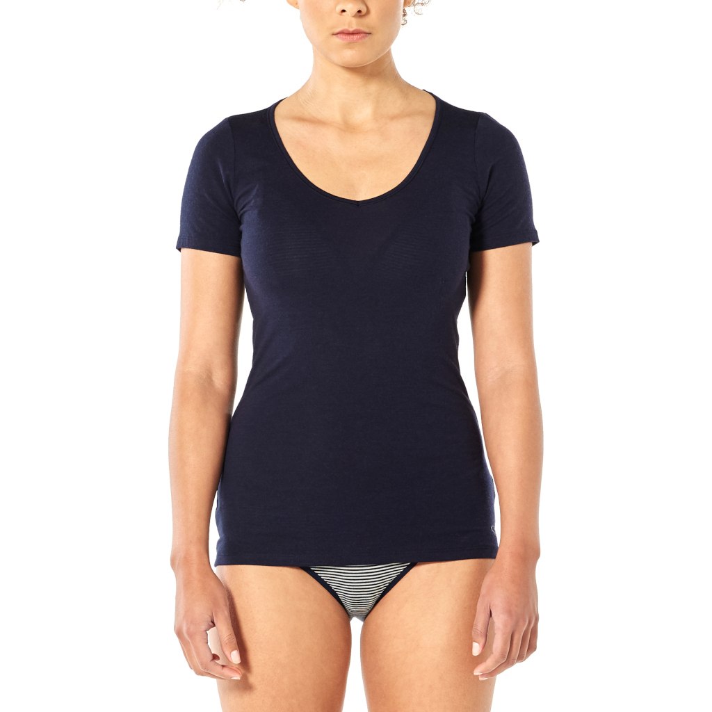 Image of Icebreaker Women's Siren Sweetheart Short Sleeve Shirt - Midnight Navy