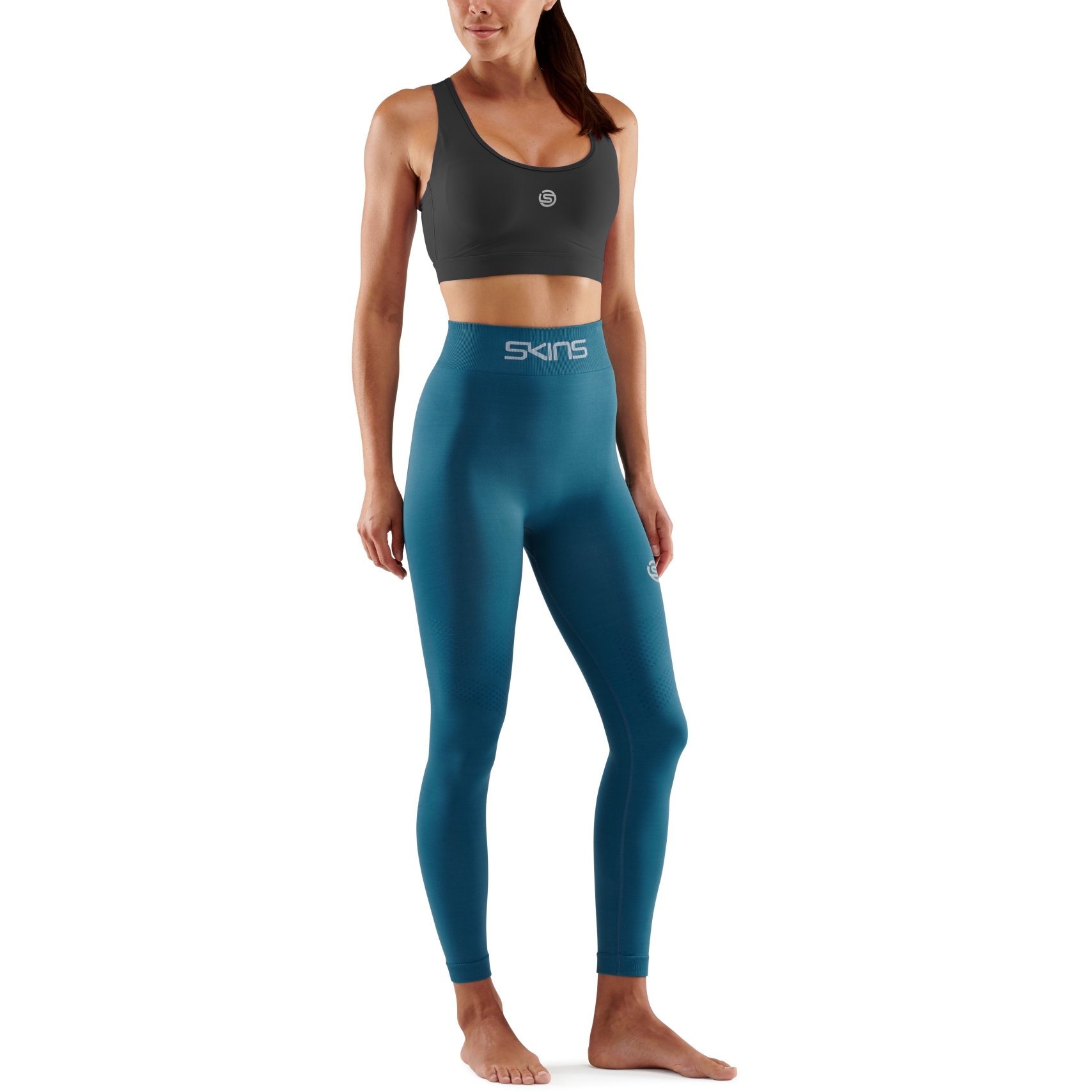 SKINS Compression 3-Series Seamless Long Tights Women - Teal