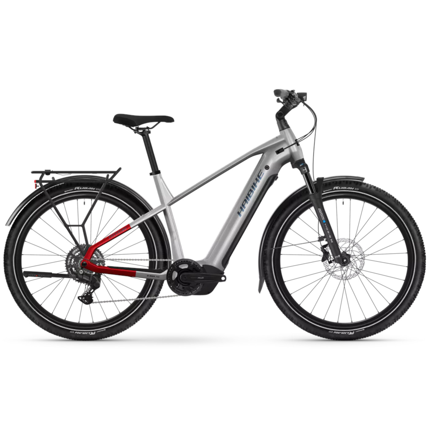 Foto de Haibike Bicicleta Trekking Eléctrica 27.5&quot; - TREKKING 7 HIGH - 2025 - soft grey/red/blue - glossy