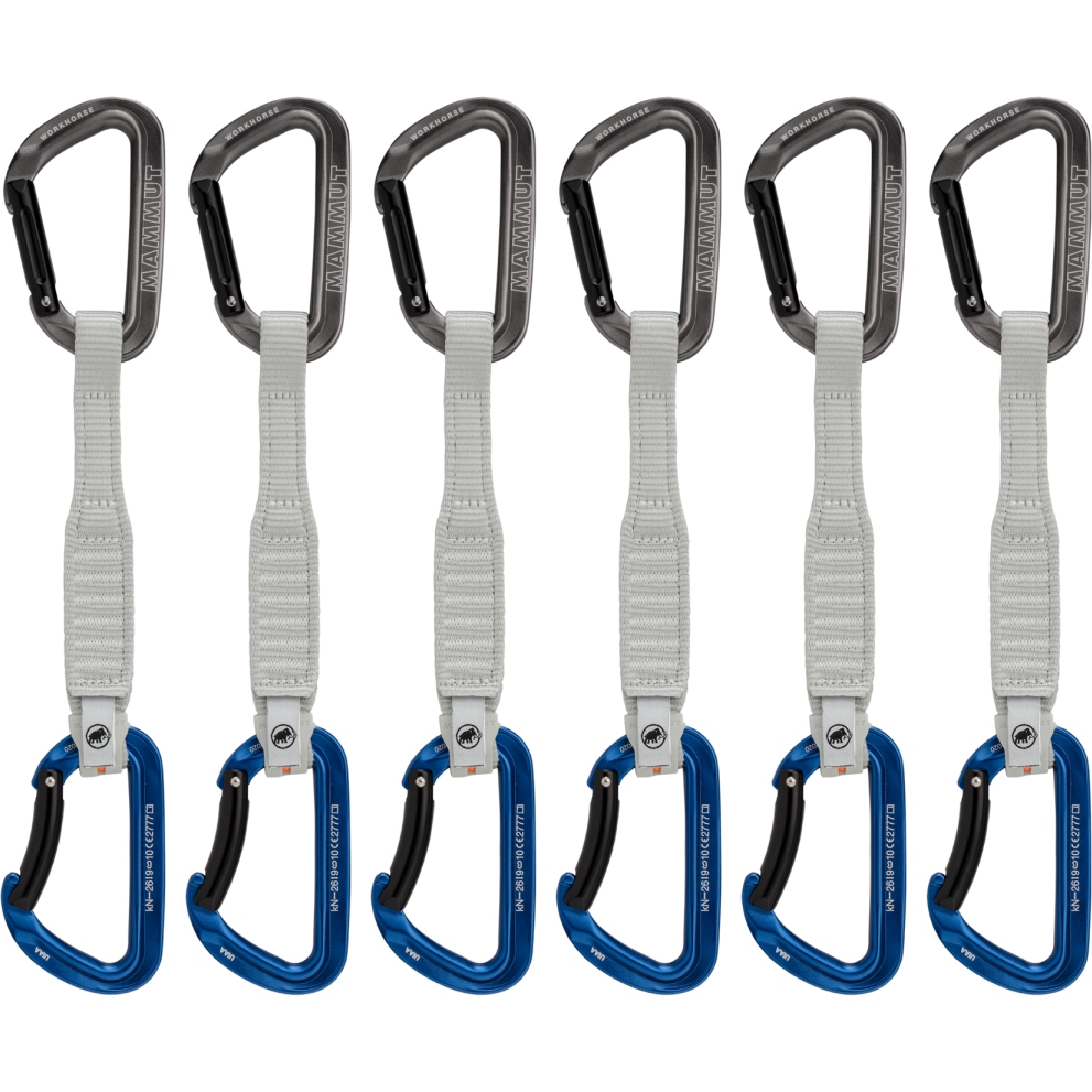 Productfoto van Mammut Workhorse Keylock 17 cm Quickdraw Set - Set van 6 - grey-blue