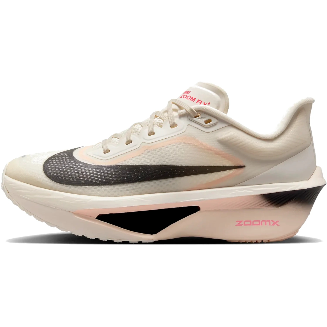 Productfoto van Nike Zoom Fly 6 Hardloopschoenen Dames - pale ivory/crimson tint/sail/black FN8455-102