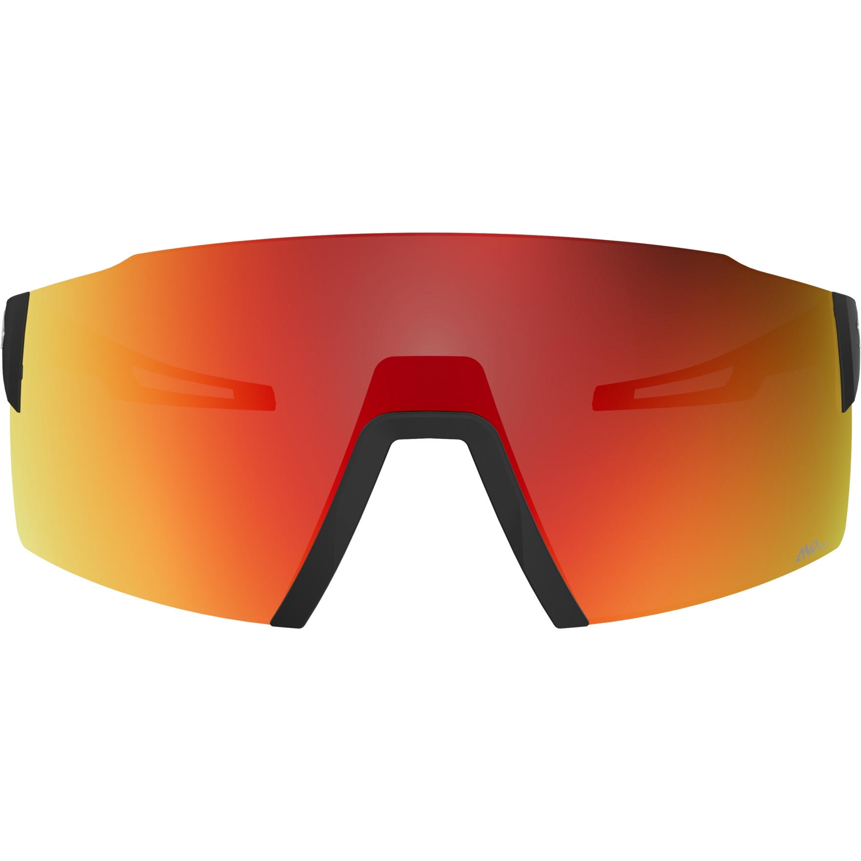 Occhiali Da Sole Sportivi Locs Uomo - Lenti Rosso Fuoco, Tempio Con Teschio - Stile Biker