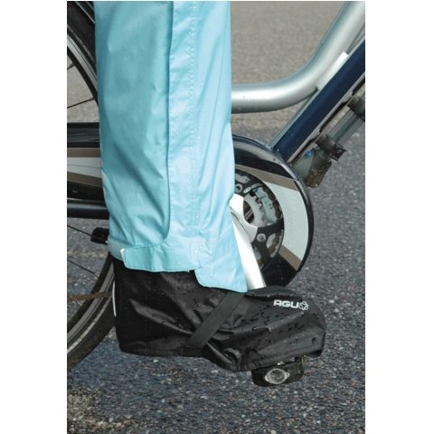 AGU Quick Bike Boots Essential – Couvre-Chaussures Vélo Imperméables Et Coupe-Vent, Noir, 100% Polyester Recyclé, Femmes Et Hommes
