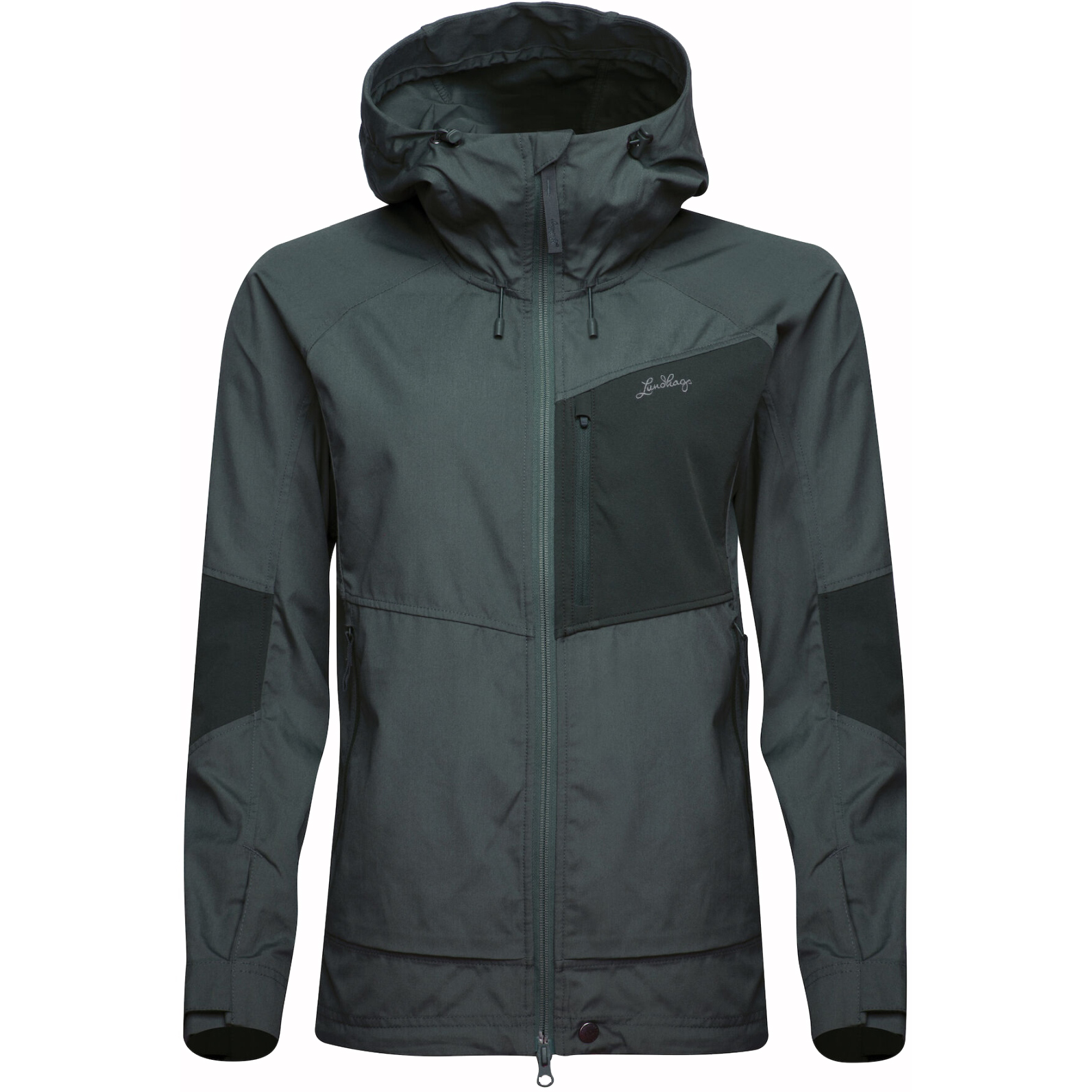 Picture of Lundhags Tived Stretch Hybrid Jacket Women - Dark Agave/Seaweed 655