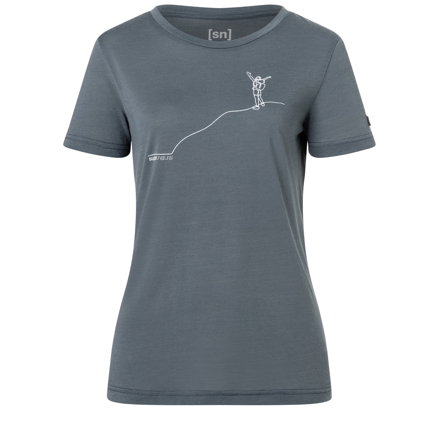 Picture of SUPER.NATURAL Bergglück Tee Women - Turbulence Blue/White Stone