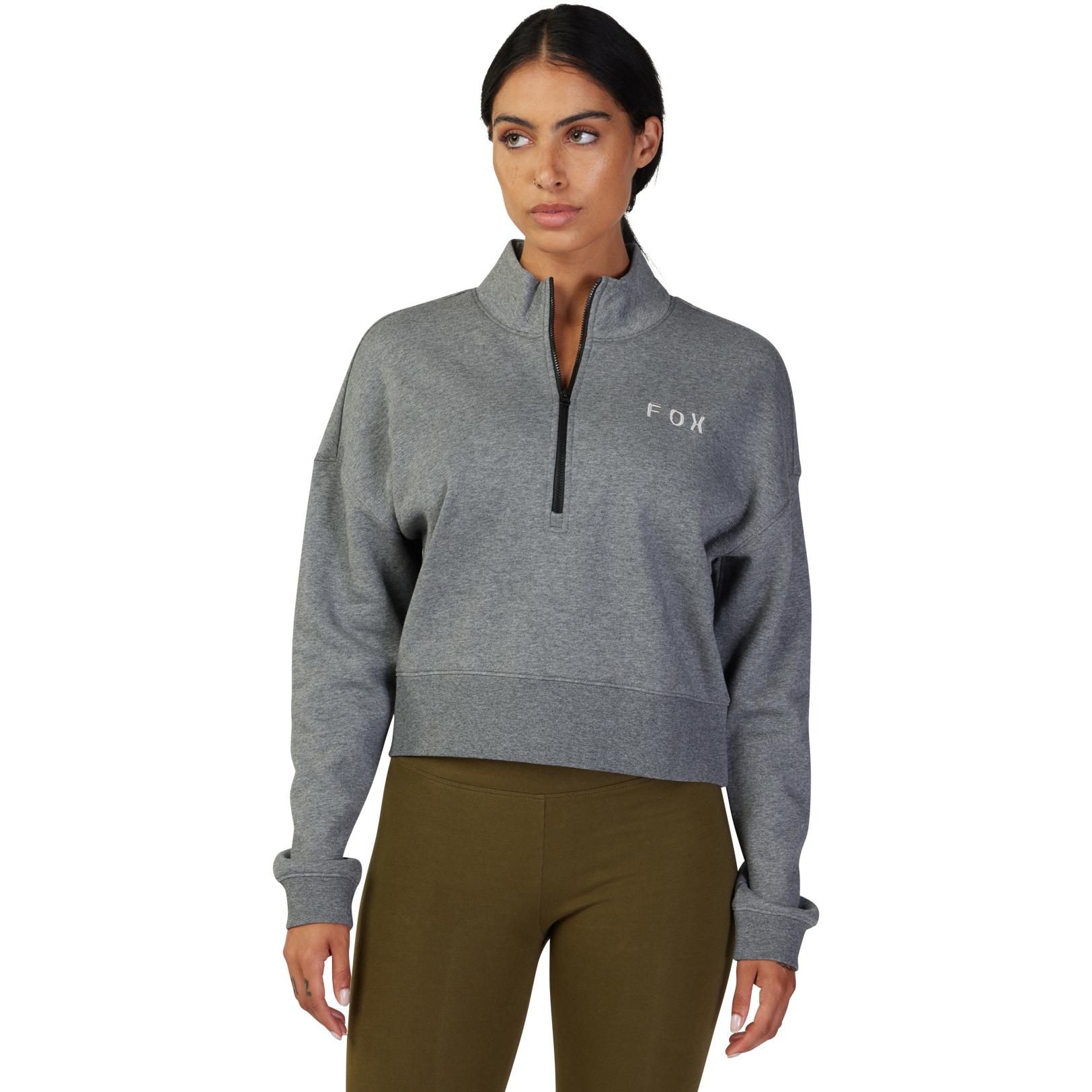 Image of FOX Magnetic Fleece Zip Top Women - heather graphite