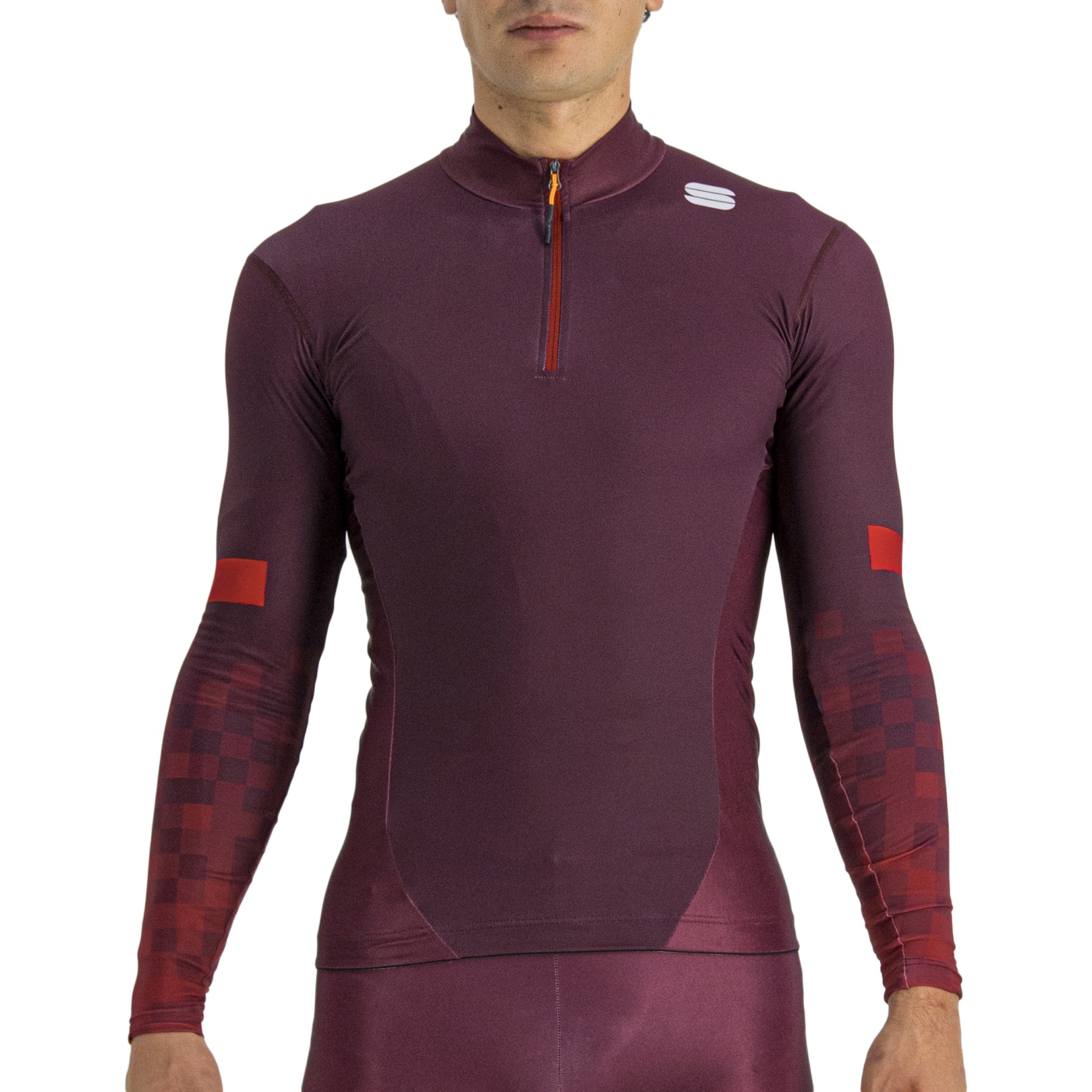 Picture of Sportful Squadra Jersey - 605 Red Wine/Red Rumba
