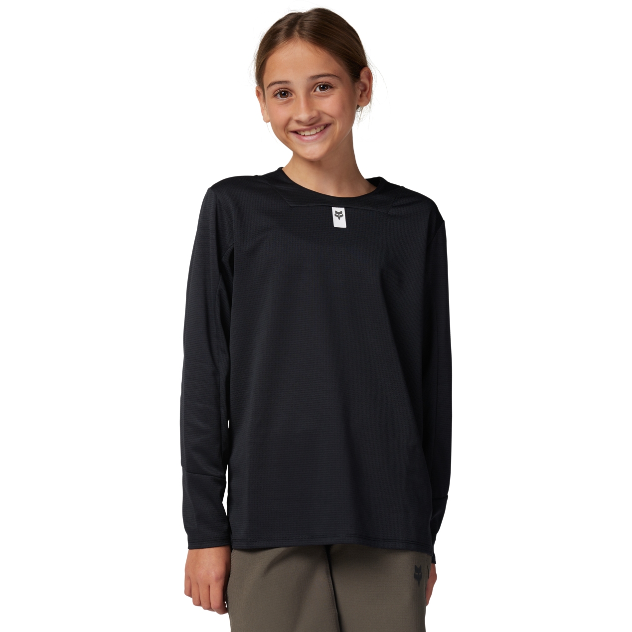 Picture of FOX Defend MTB Longsleeve Jersey Youth - black