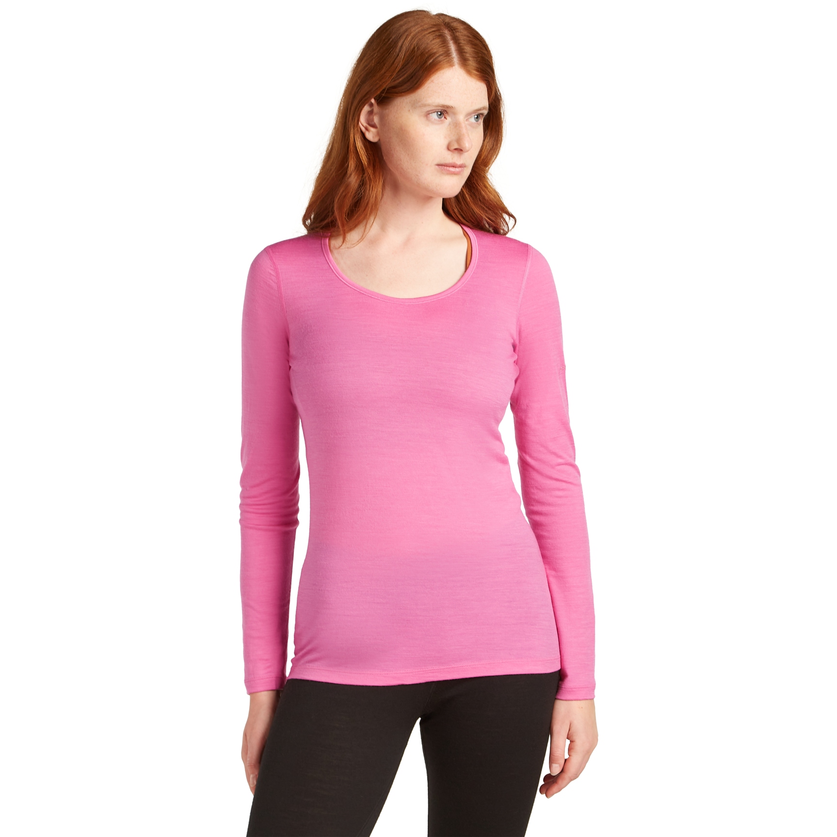 Produktbild von Icebreaker Merino 200 Oasis Thermo-Langarmshirt mit U-Ausschnitt Damen - Pop