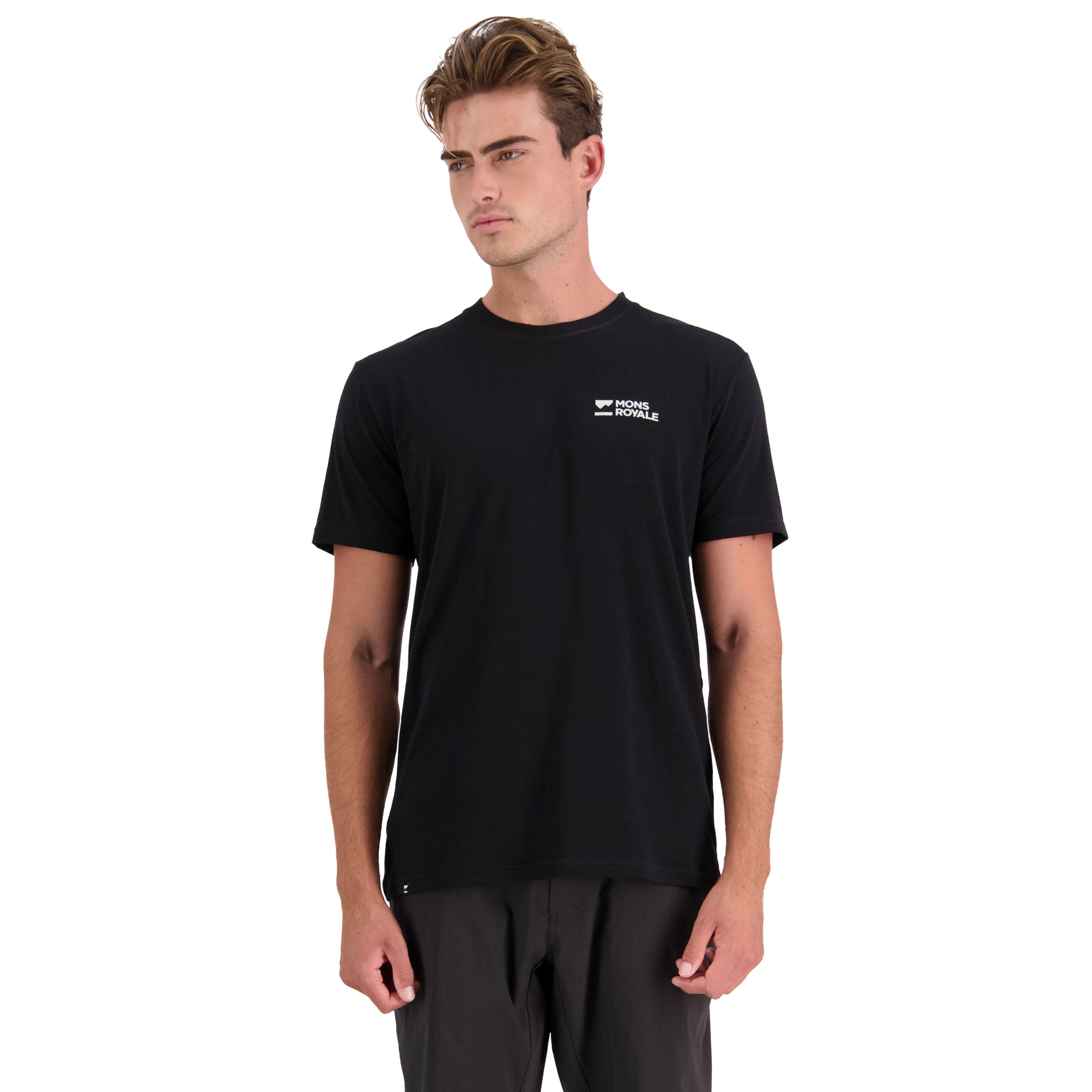 Image of Mons Royale Icon Merino Air-Con T-Shirt Men - black