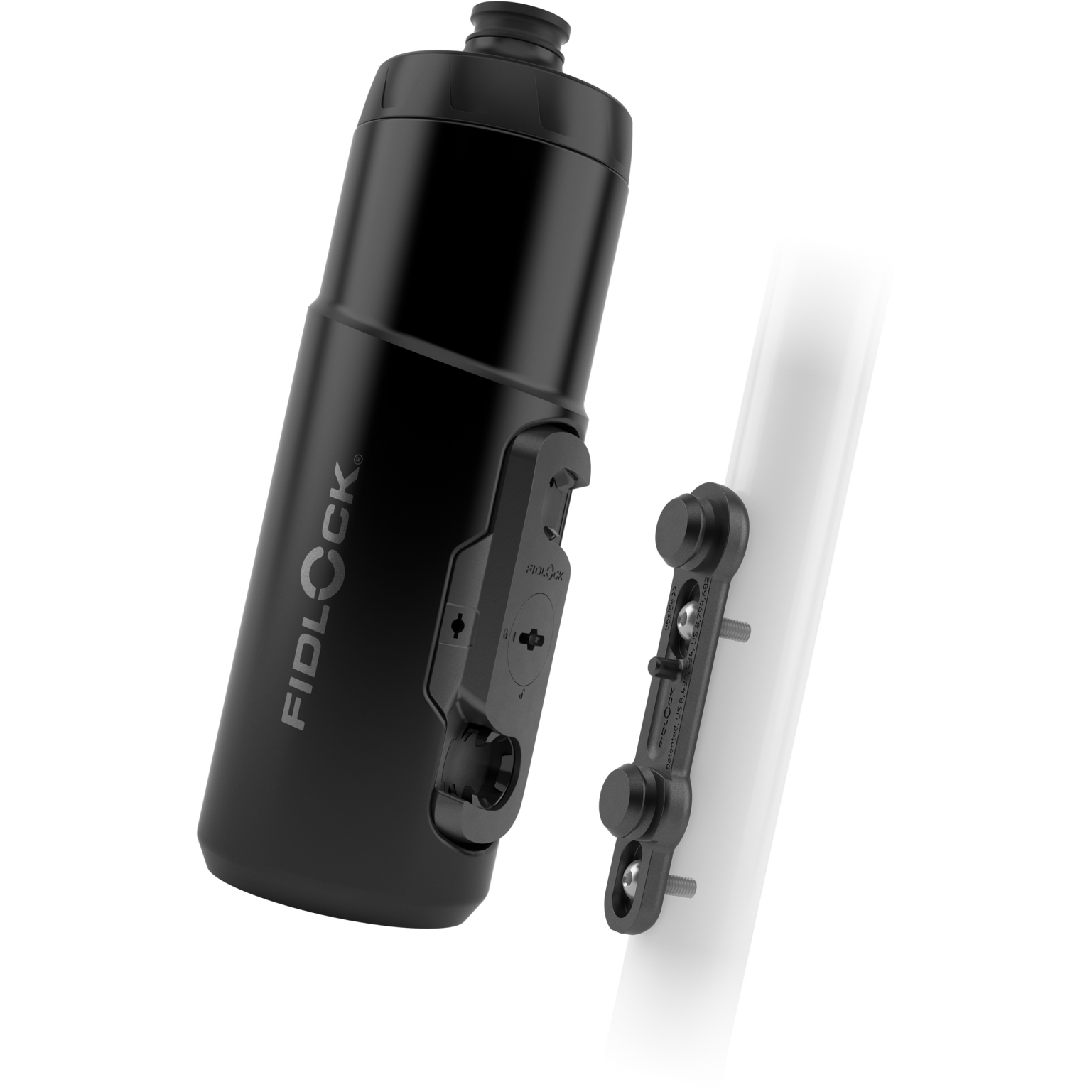 Productfoto van Fidlock Twist Set Fles 600ml + Bike Base Houder - zwart