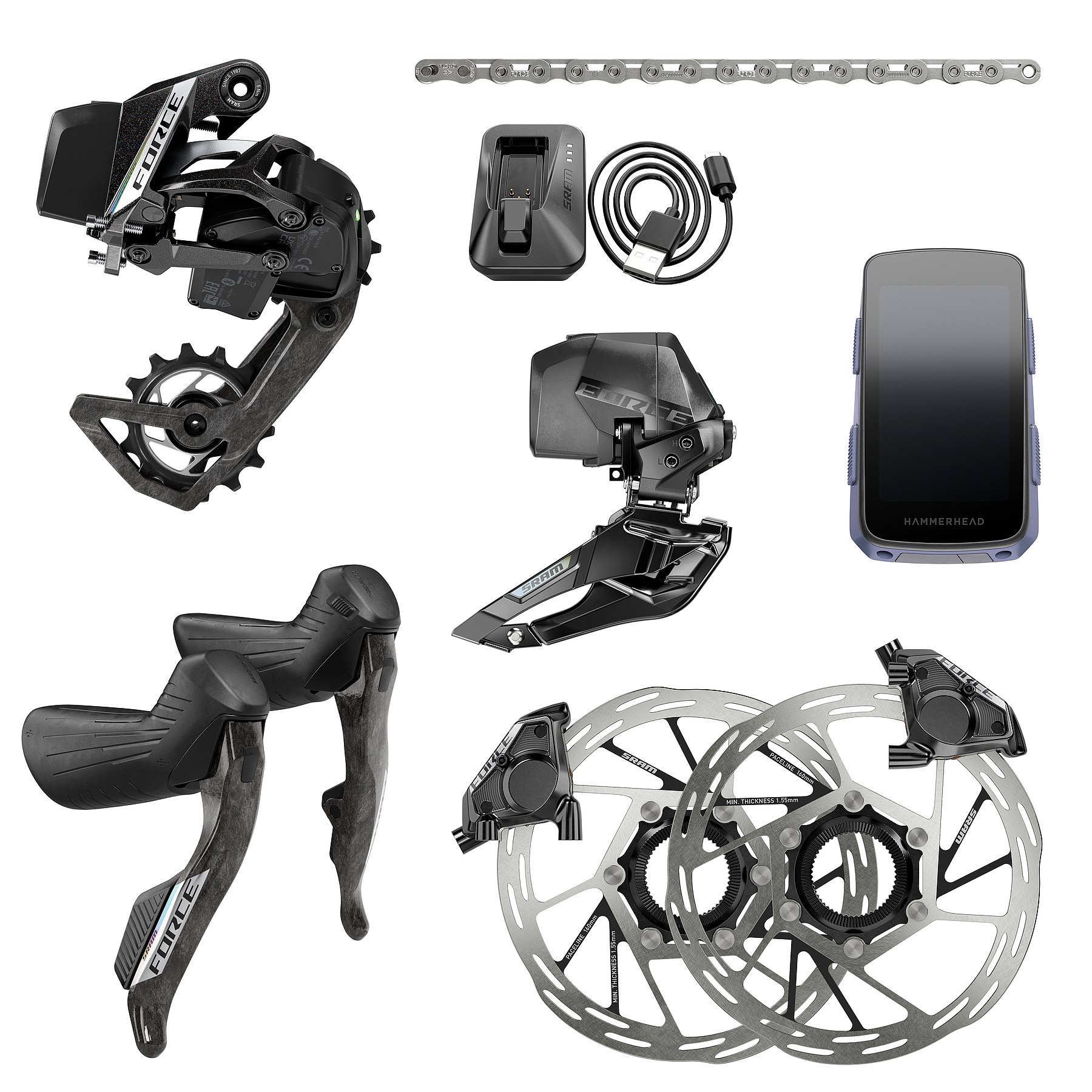 Bild von SRAM FORCE AXS Hammerhead Schaltgruppe | 2x12-fach | E1