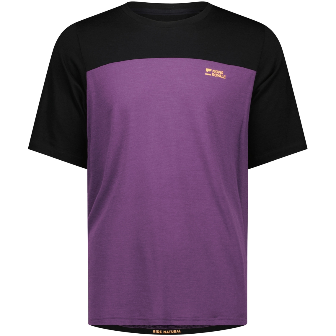 Produktbild von Mons Royale Diversion Merino Fahrrad-Kurzarmtrikot Herren - boysenberry / schwarz