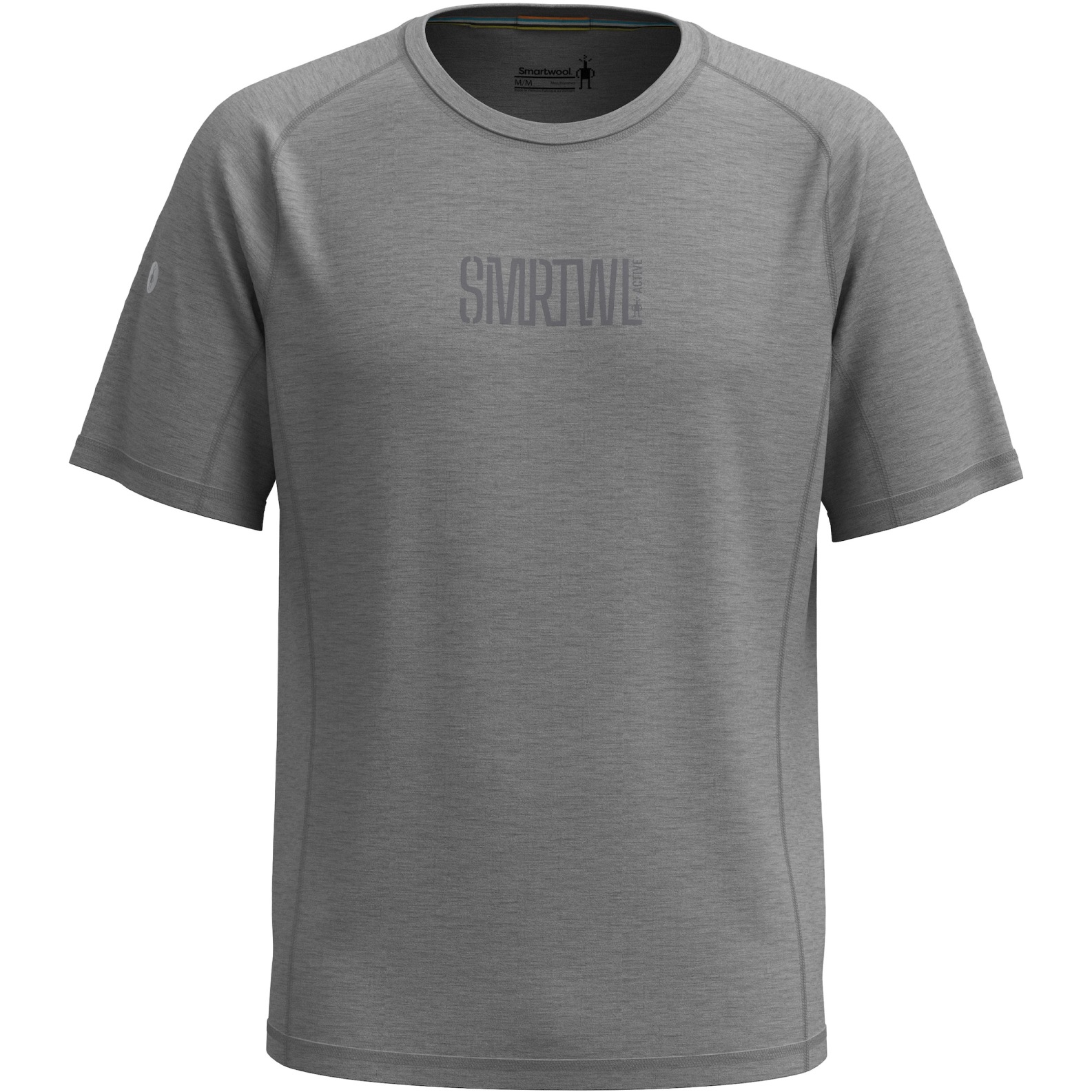 Photo produit de SmartWool T-Shirt Manches Courtes Homme - Active Ultralite Graphic - A85 light gray heather / medium gray heather
