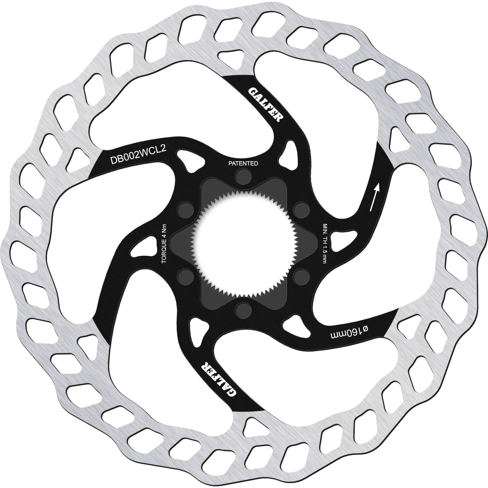 Picture of Galfer Wave Brake Disc - MTB | Fixed | Centerlock - 2.0mm