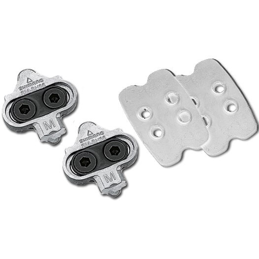 Image of Shimano SM-SH56 SPD Cleats with Cleat Nut - silver/silver