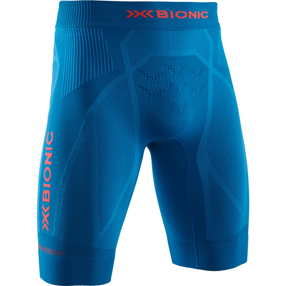 Picture of X-Bionic The Trick G2 4.0 Run Shorts for Men - teal blue/kurkumu orange