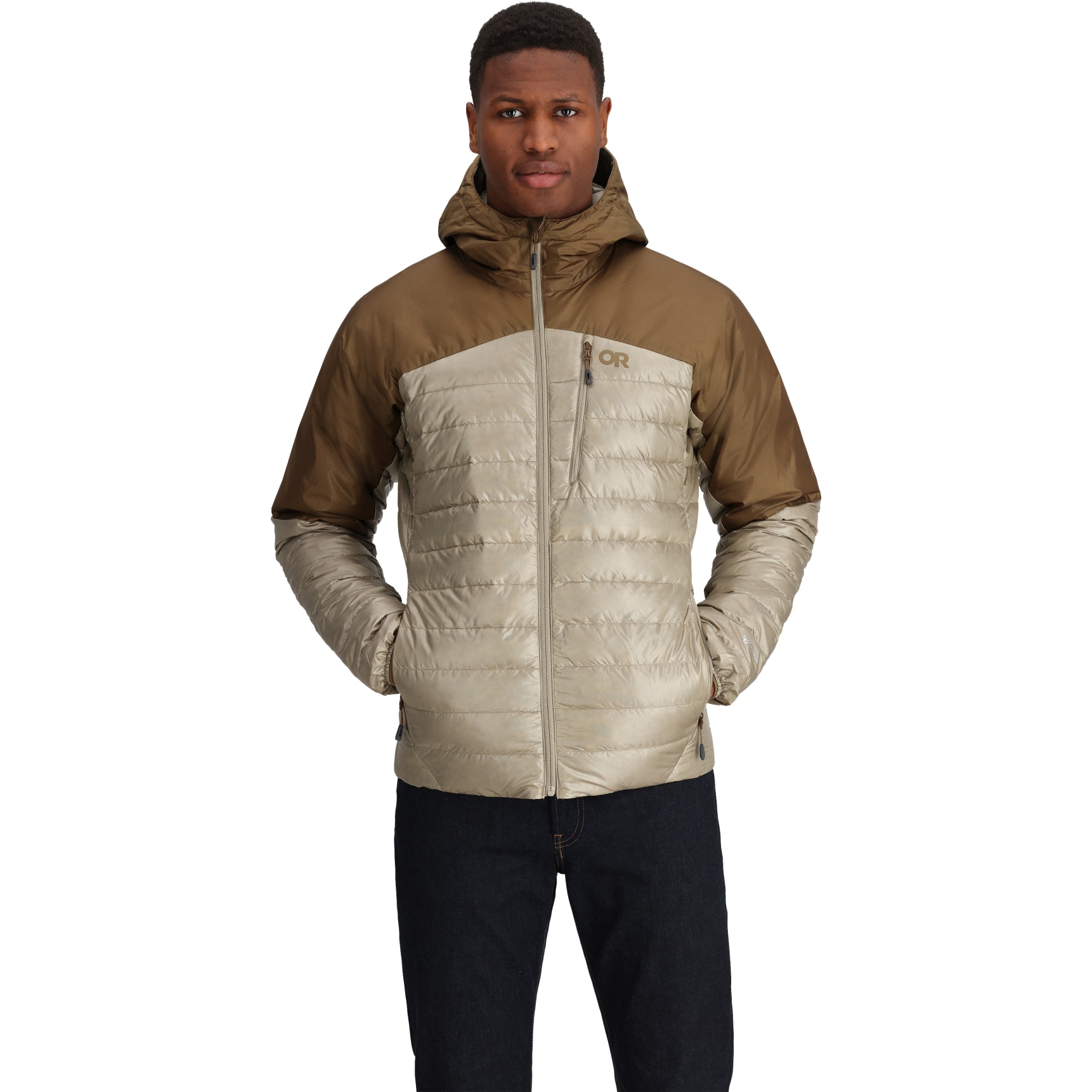 Picture of Outdoor Research Men&#039;s Helium Down Hoodie - pro khaki/coyote