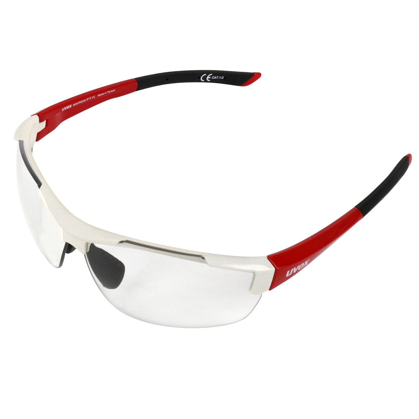 Produktbild von Uvex sportstyle 614 VL Brille - white red / smoke - S5308938390