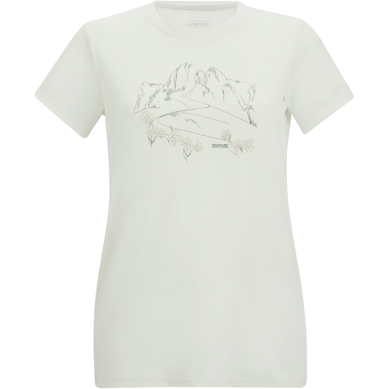 Женская футболка Regatta Fingal - Barley White YVA white