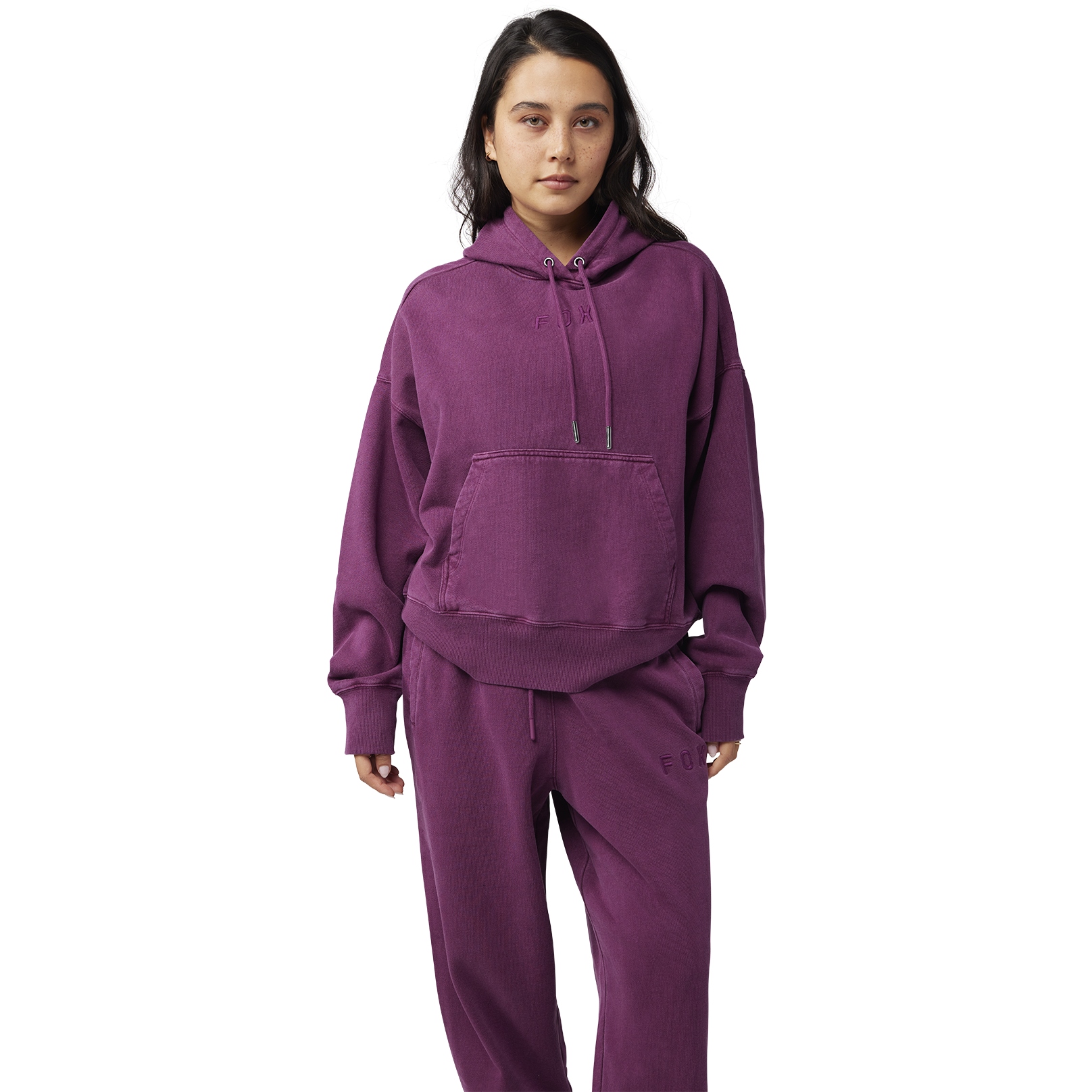 Bild von FOX Wordmark Oversized Fleece Hoodie Damen - sangria