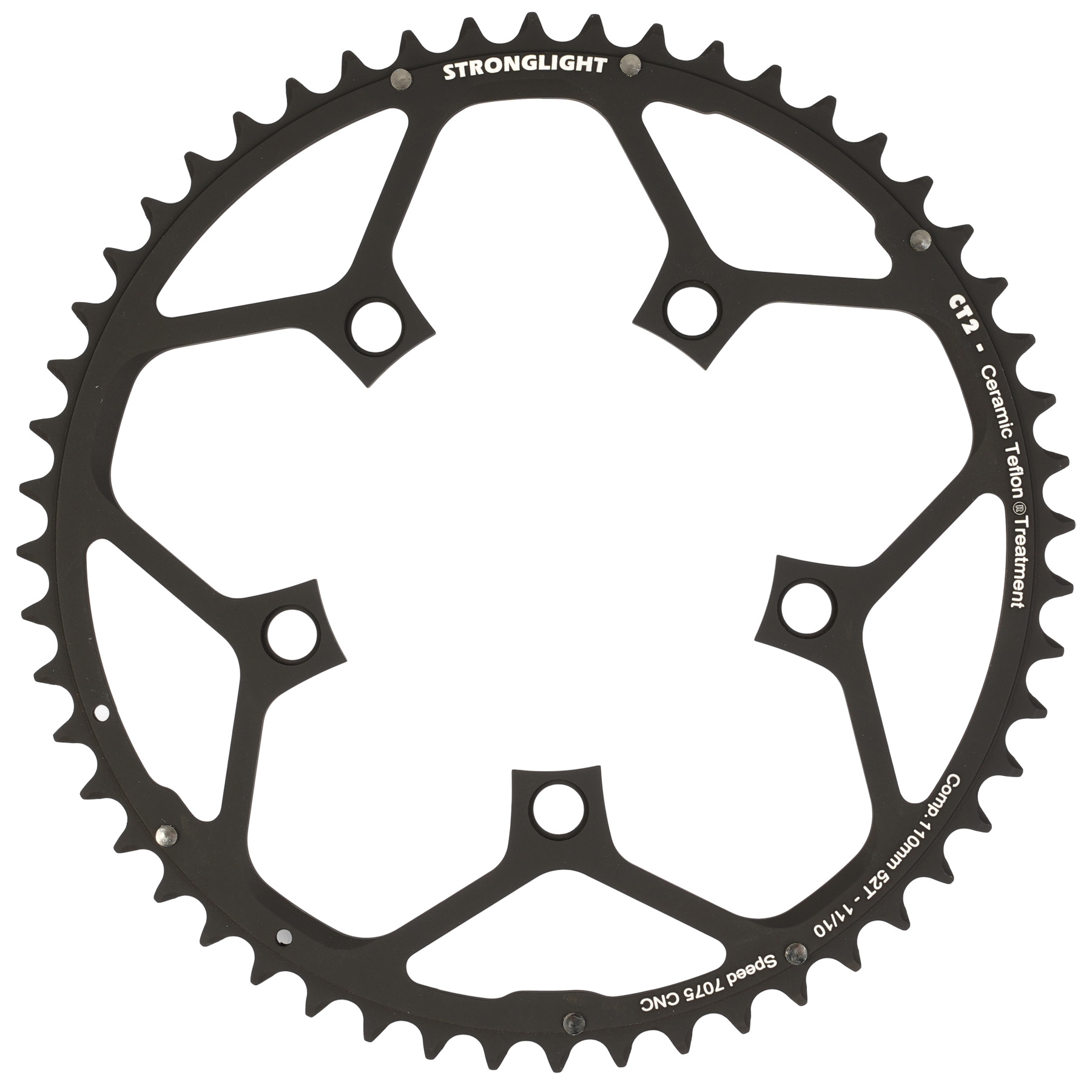 Picture of Stronglight CT2 Road Chainring - 5-Arm - 110mm - Shimano 10/11-Speed - black