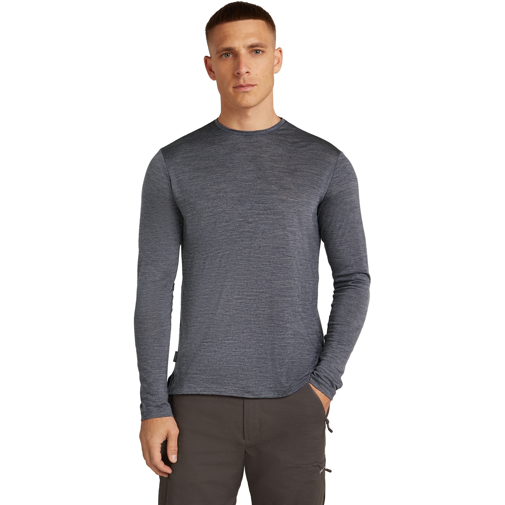 Produktbild von Icebreaker Merino 125 Cool-Lite™ Sphere III Langarmshirt Herren - Midnight Navy Hthr