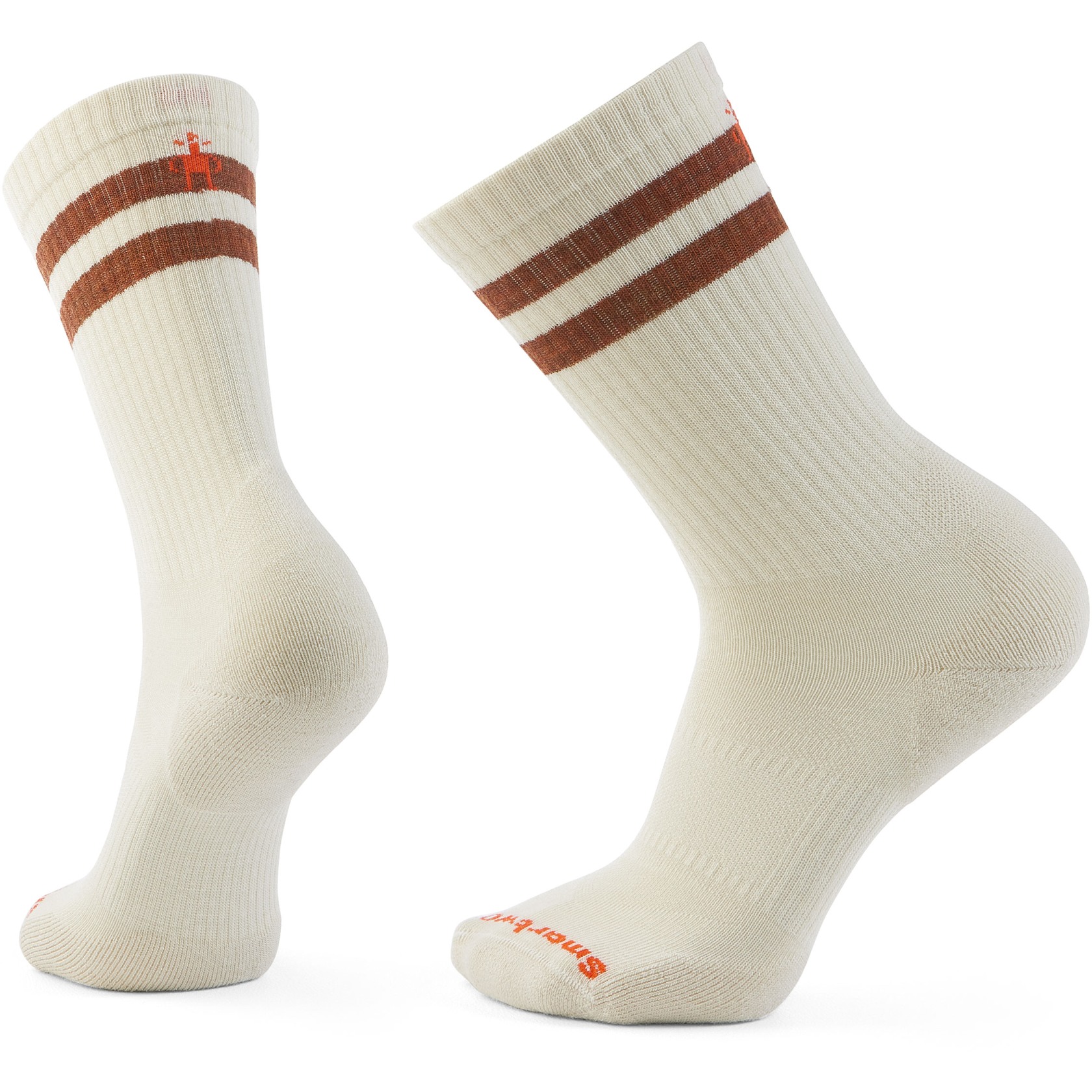 Picture of SmartWool Everyday Athletic Striped Crew Socks - 100 natural