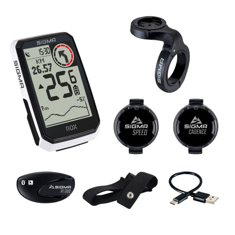 Bild von SIGMA ROX 4.0 Endurance GPS Fahrradcomputer - Sensor Set - weiß