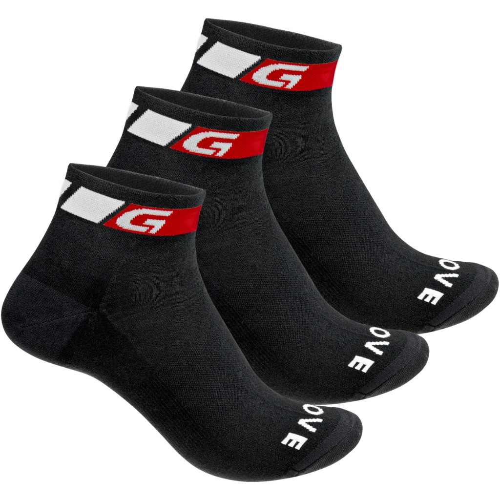 Picture of GripGrab Classic Low Cut Socks 3PACK - Black