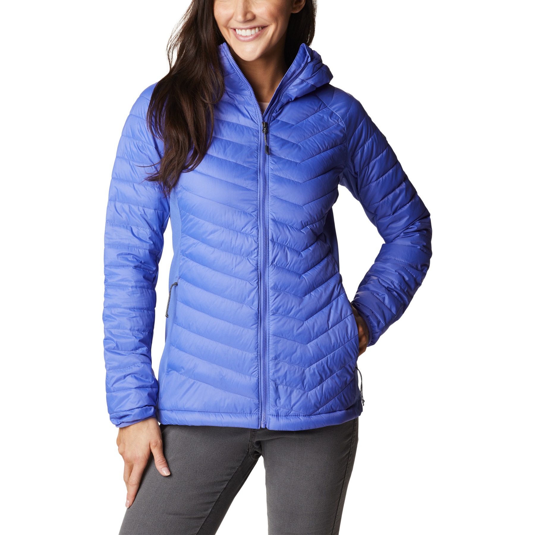 Picture of Columbia Powder Pass Hooded Jacket Women - Purple Lotus, Nocturnal Lining