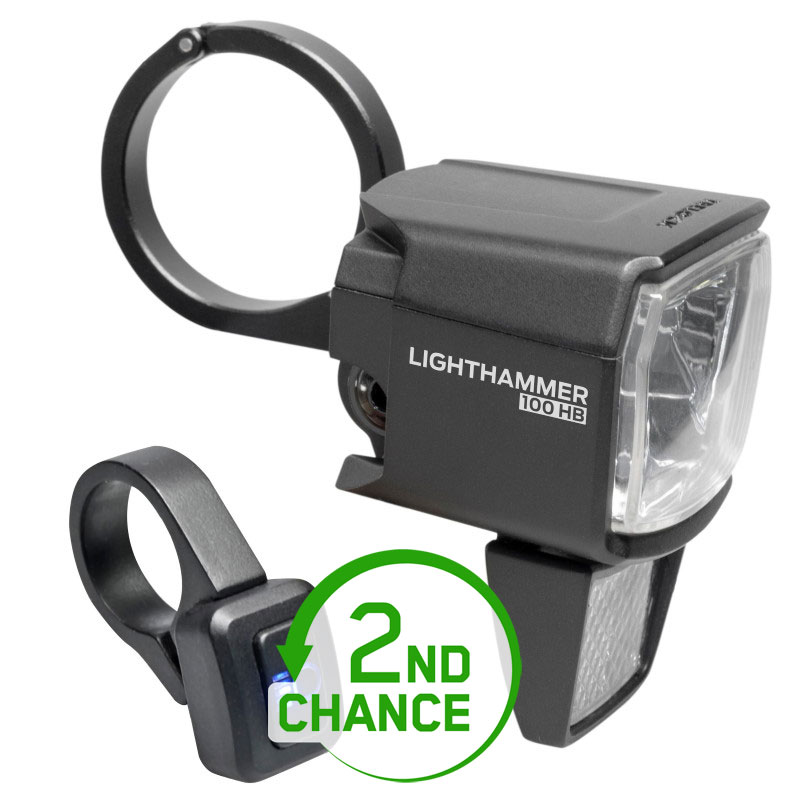 Picture of Trelock LS 890-HB Lighthammer 100 LUX E-BIKE ZL HB 400-318/350 Front Light - black - 2nd Choice