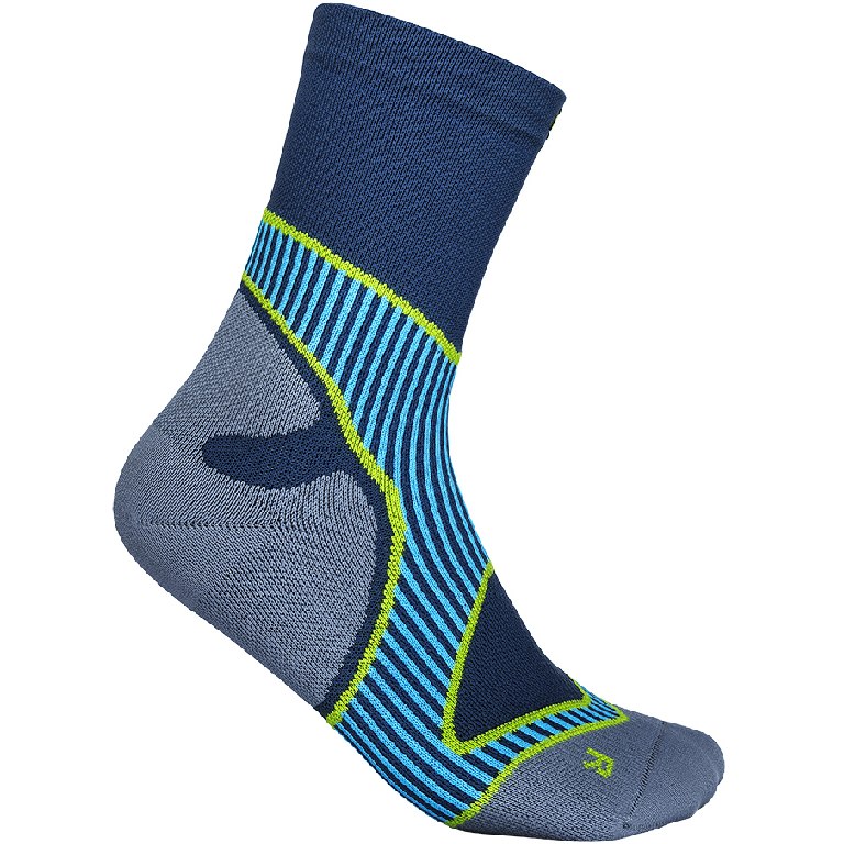 Produktbild von Bauerfeind Run Performance Mid Cut Socken Herren - blau