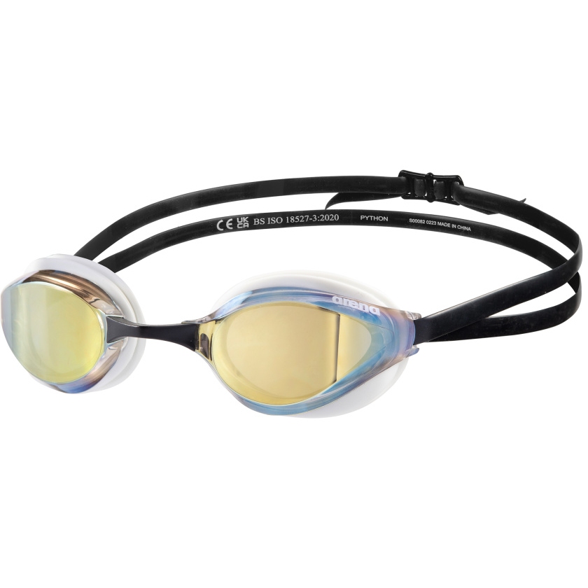 Picture of arena Python Mirror Swimming Goggle - White/Black