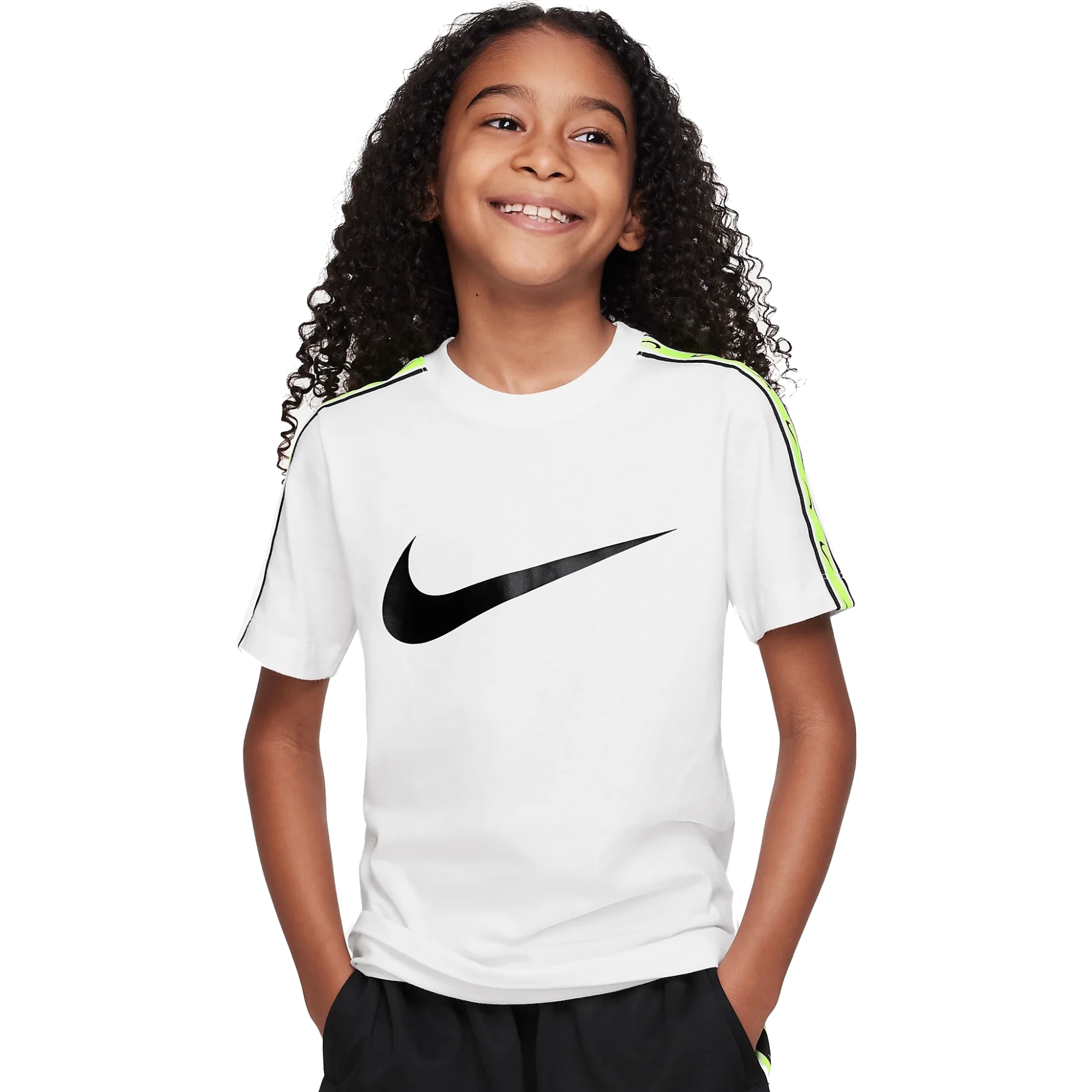 Produktbild von Nike Sportswear Repeat Kurzarmshirt Kinder - summit white/summit white/black DZ5628-122
