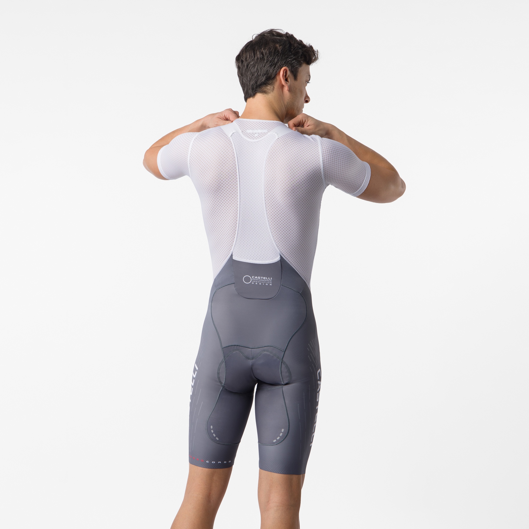 Castelli Free Aero Race S Kit Bibshorts Men - smoky grey/white 21