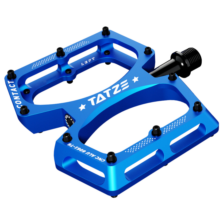 Foto de Tatze CONTACT CNC - Pedales de plataforma MTB - Small - azul