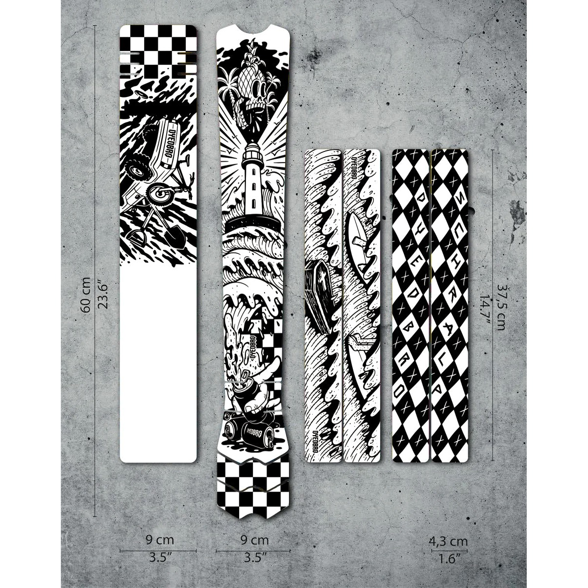 Picture of DYEDBRO MTB Frame Protection Kit - Surfs Up - black