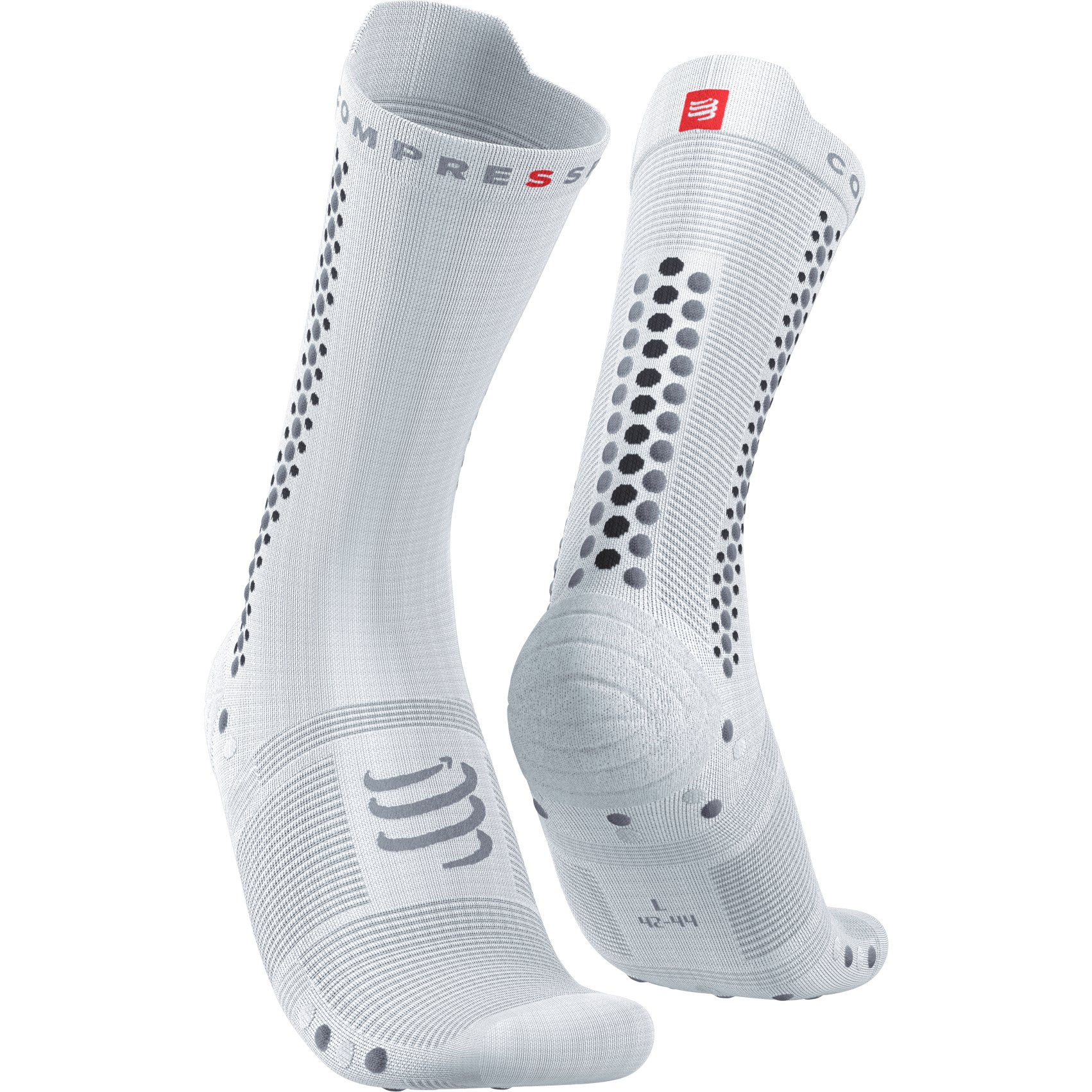 Image of Compressport Pro Racing Compression Socks v4.0 Bike - white/alloy