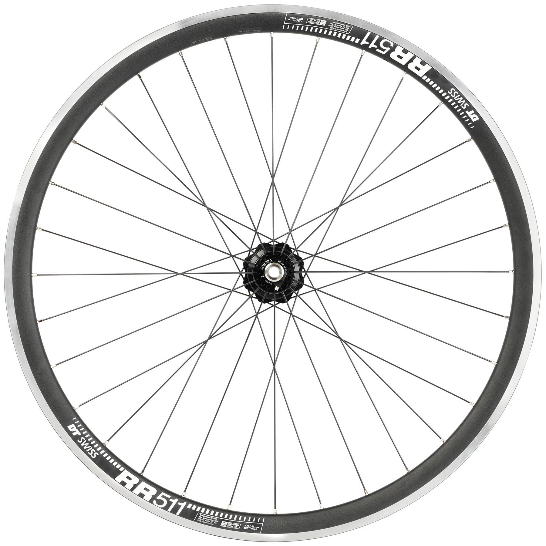 Productfoto van SON | DT Swiss - 29 S | RR 511 - Voorwiel met Naafdynamo - 28&quot; | Clincher | 6-Gaats - 12x100mm - 32 Spaken