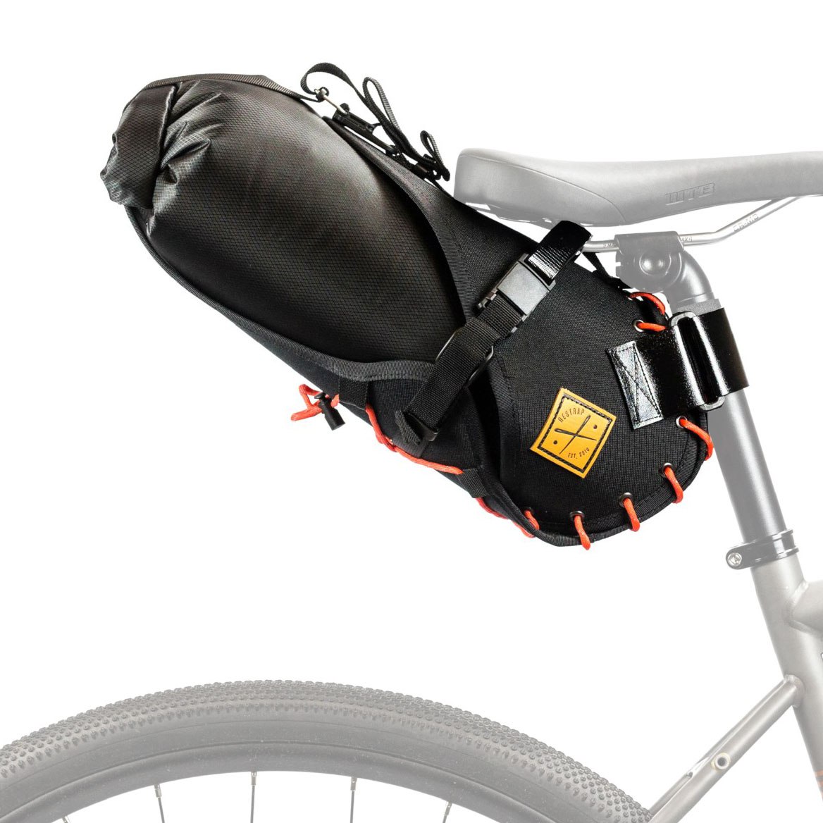 Picture of Restrap Saddle Bag 8L with Drybag - black/orange