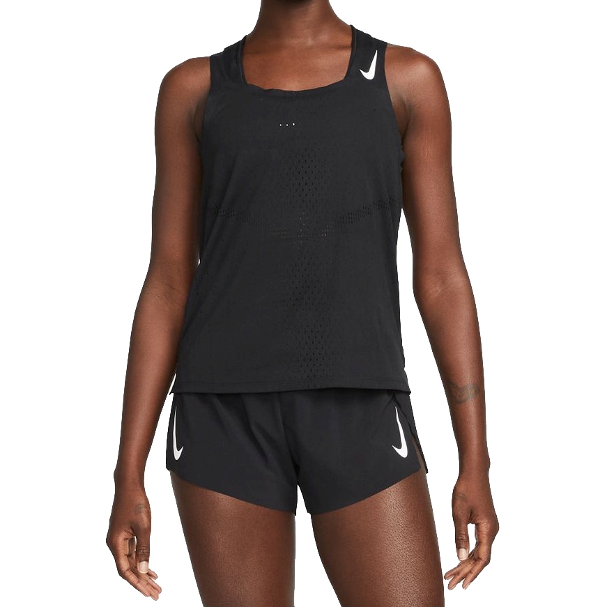 Produktbild von Nike Dri-FIT ADV AeroSwift Singlet für Wettkämpfe Damen - black/white DM7551-010