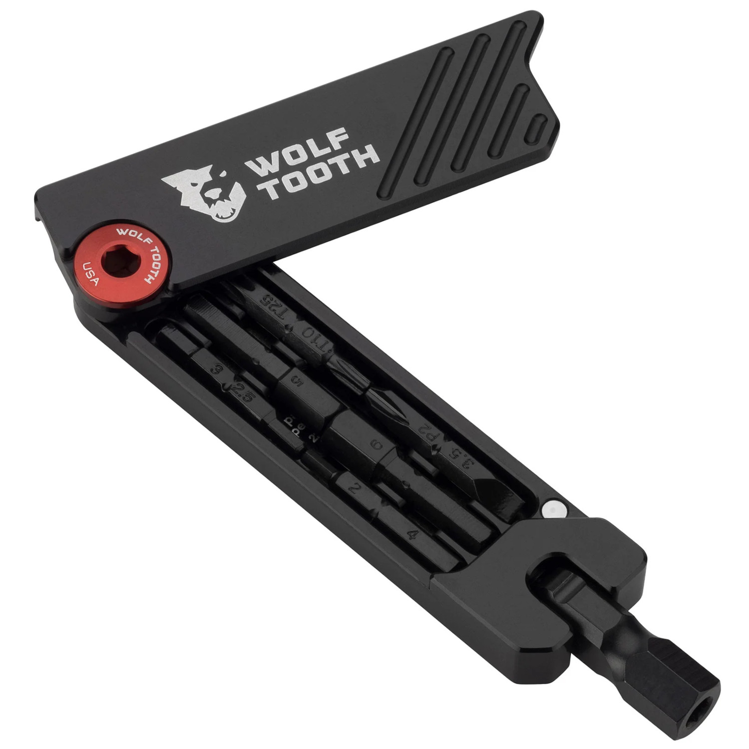 Photo produit de Wolf Tooth 6-Bit Hex Wrench Outil Multifonction - rouge
