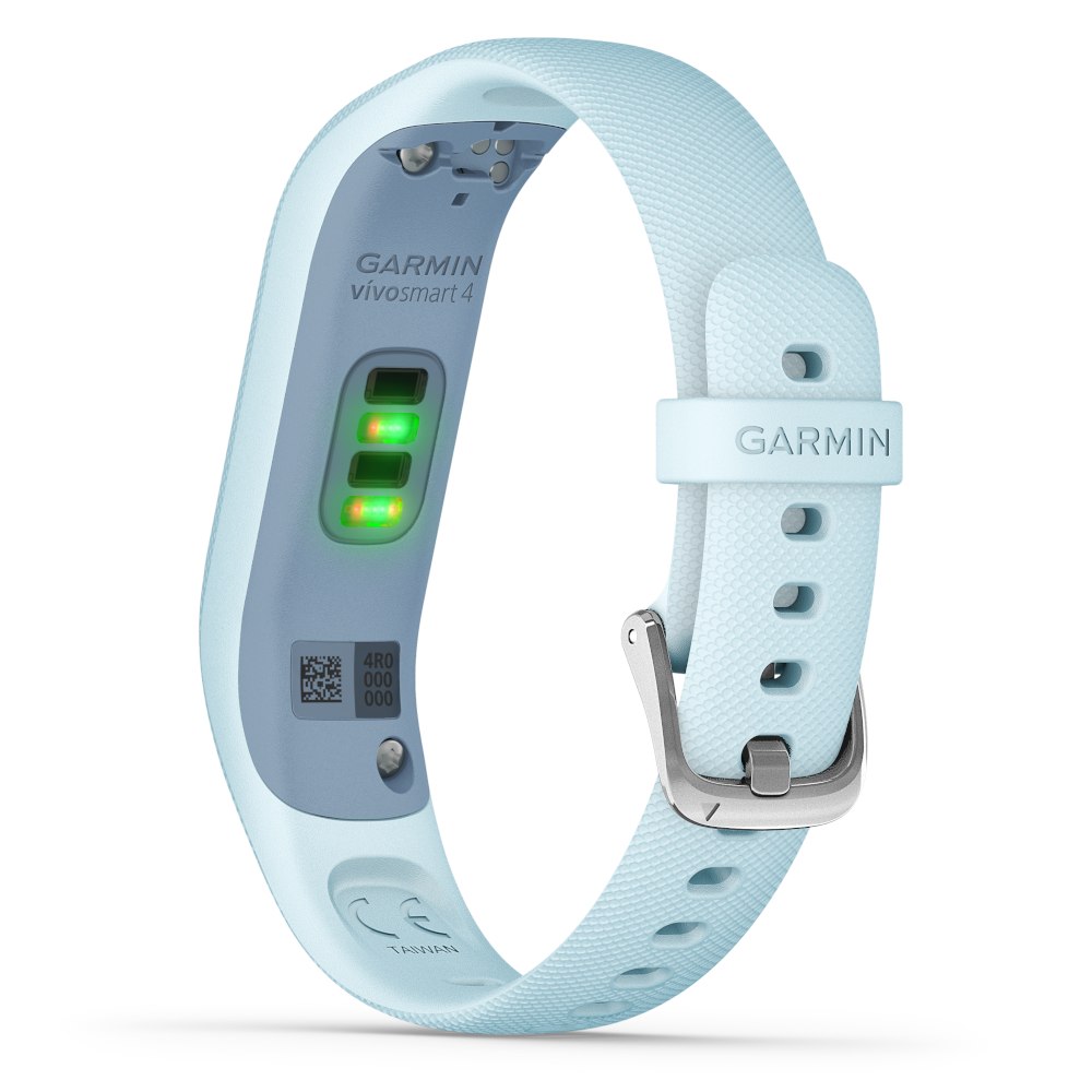 Garmin vivosmart 4 Activity Tracker with Heart Rate Monitor - Azure Blue /  Silver (S/M) - 010-01995-04 - 2nd Choice