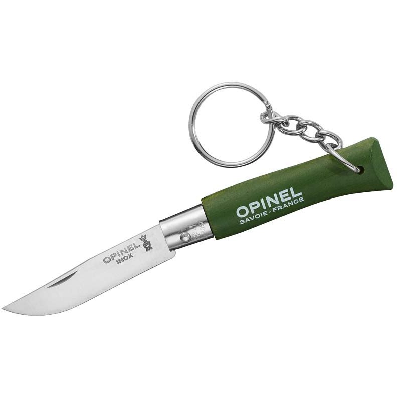 Produktbild von Opinel Mini-Messer No 04 - rostfrei - mit Schlüsselanhänger - khaki