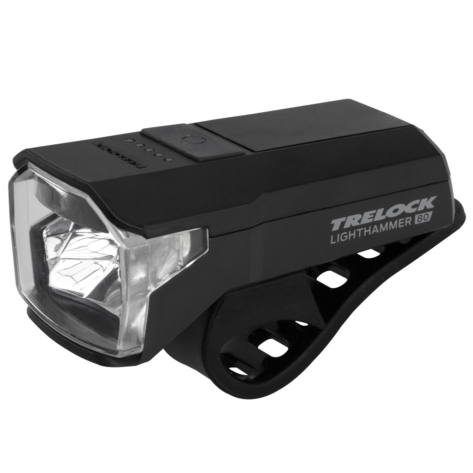 Productfoto van Trelock LS 480 Lighthammer 80 LUX USB Fietslamp Vooraan