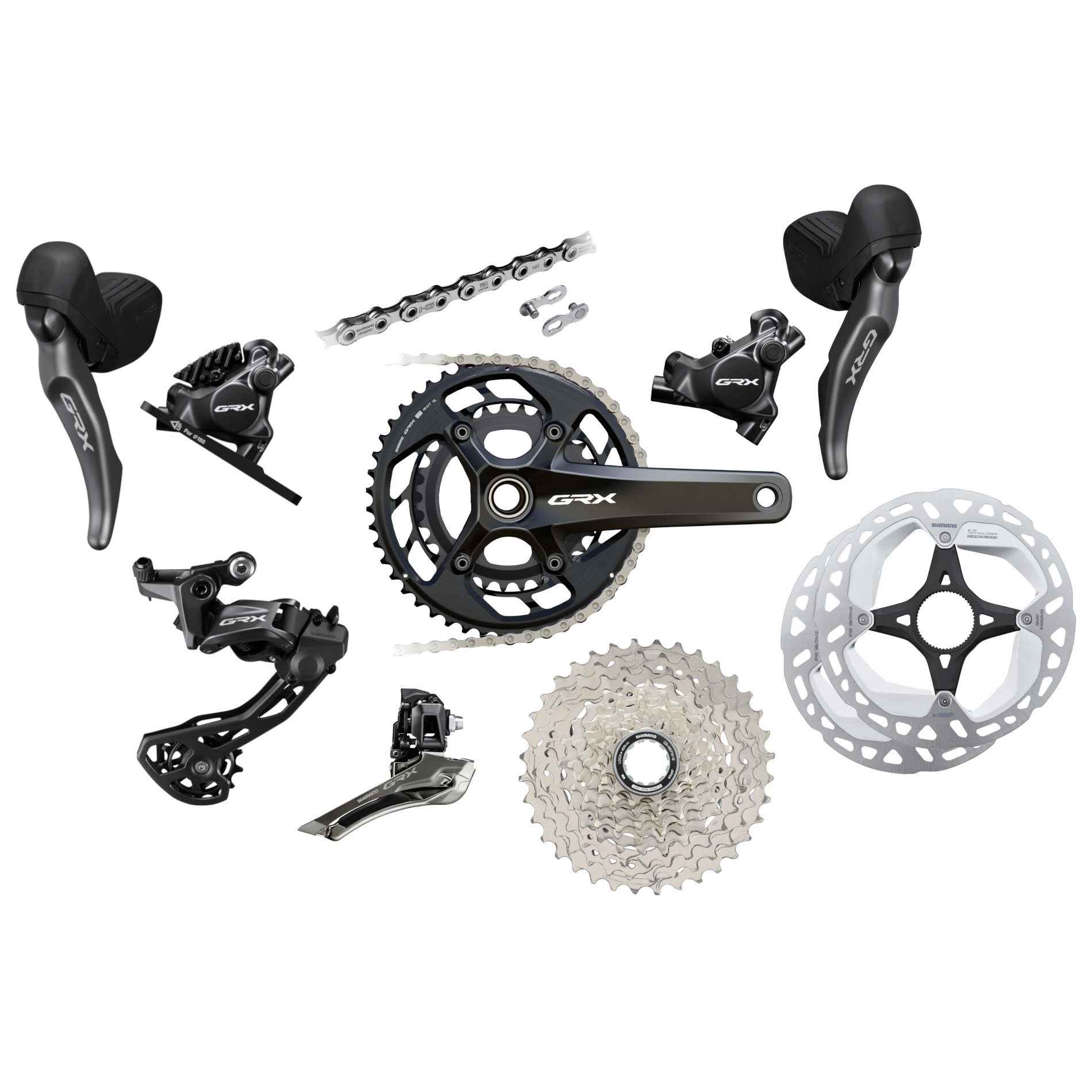 Picture of Shimano GRX RX820 Groupset - 2x12-speed | with CS-HG710 Cassette (11-36T)