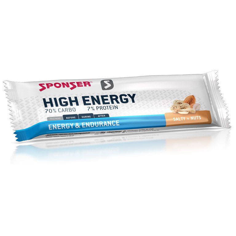 Picture of SPONSER High Energy Bar Salty+Nuts - with Carbohydrates - 6x45g