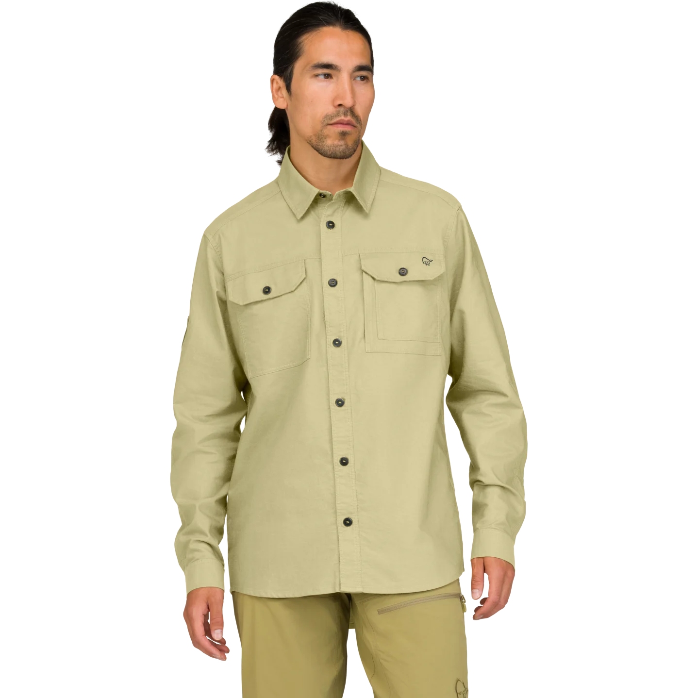 Produktbild von Norrona femund cotton Hemd Herren - Sage Green