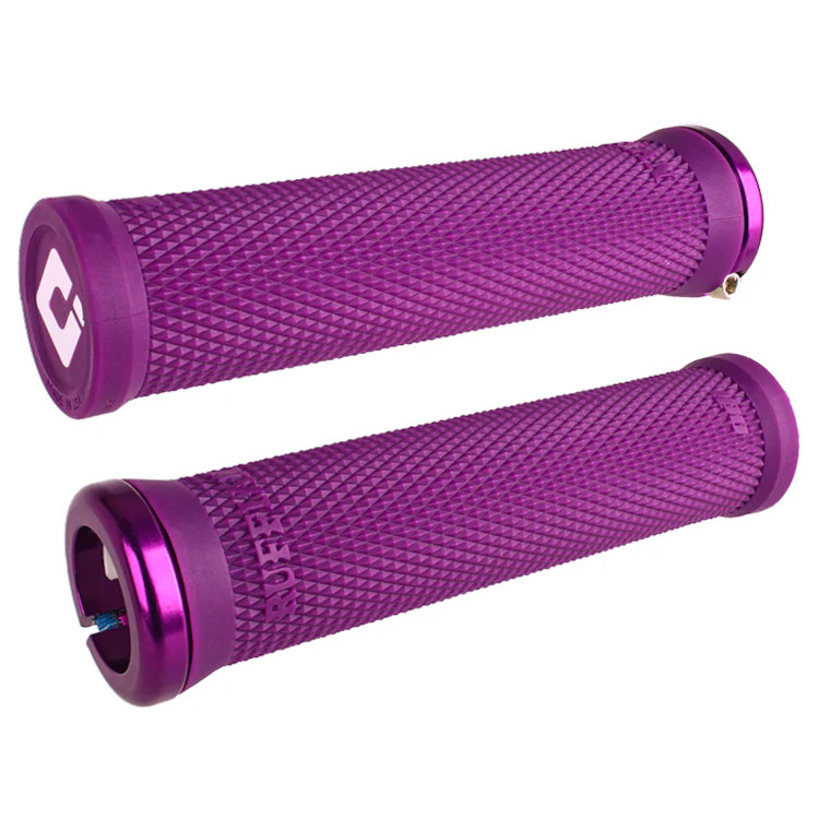 Productfoto van ODI Ruffian Stuurhandvatten - BMX | Lock-On V2.1 | 135mm - paars